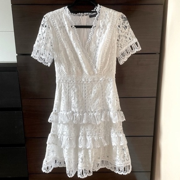 French Connection Ruffle White Dress - Picture 5 of 15